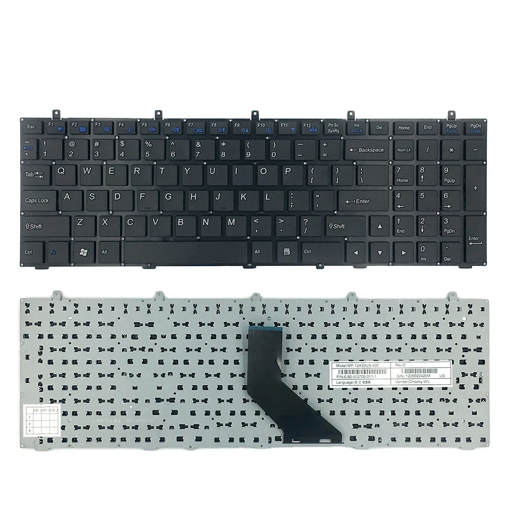 Original Brand Black Color Keyboards for CLEVO W370 US W370ET W350ET W370SK W350ST SK W355ST W370ST W355 W670SC Laptop Keyboard