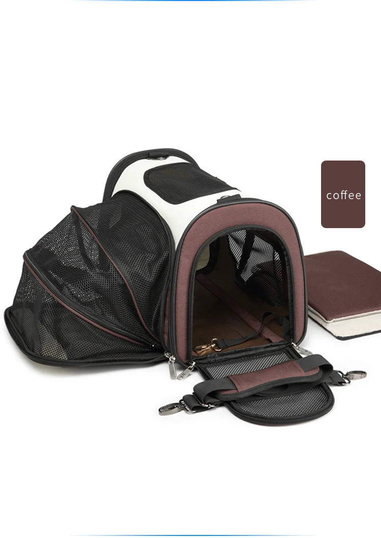 
Expandable Soft Sided Airline Approved Pet Carrier with Padded Insert 