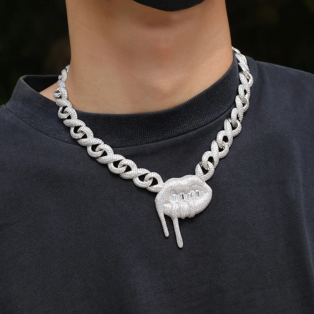 Mister Jewelry Gold Plated Dripping Mouth Gothic Cuban Chokers