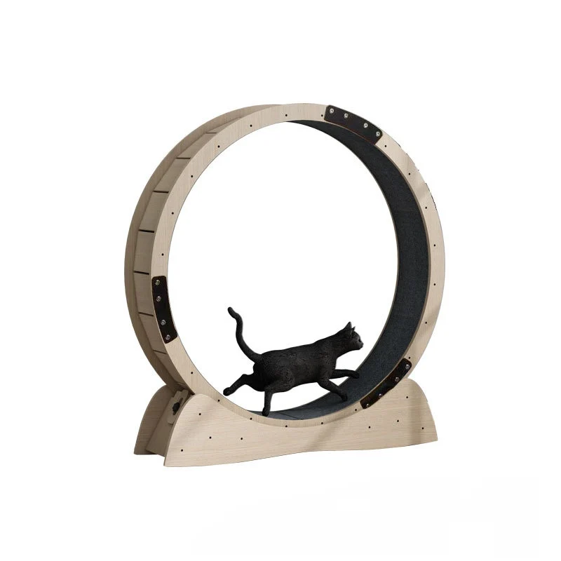 Cat silent treadmill roller large weight loss sports fitness cat toy multi-layer solid wood running wheel pet supplies