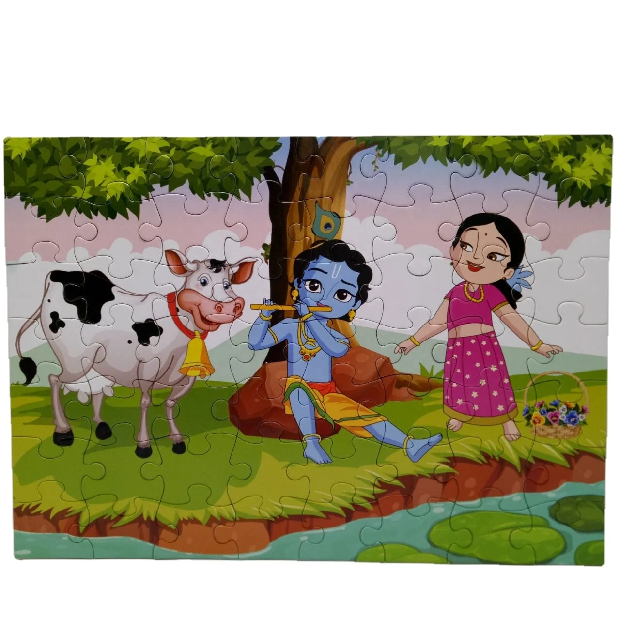 Factory Made Custom Cartoon 24 piece Cardboard Jigsaw Puzzle For Kids Educational