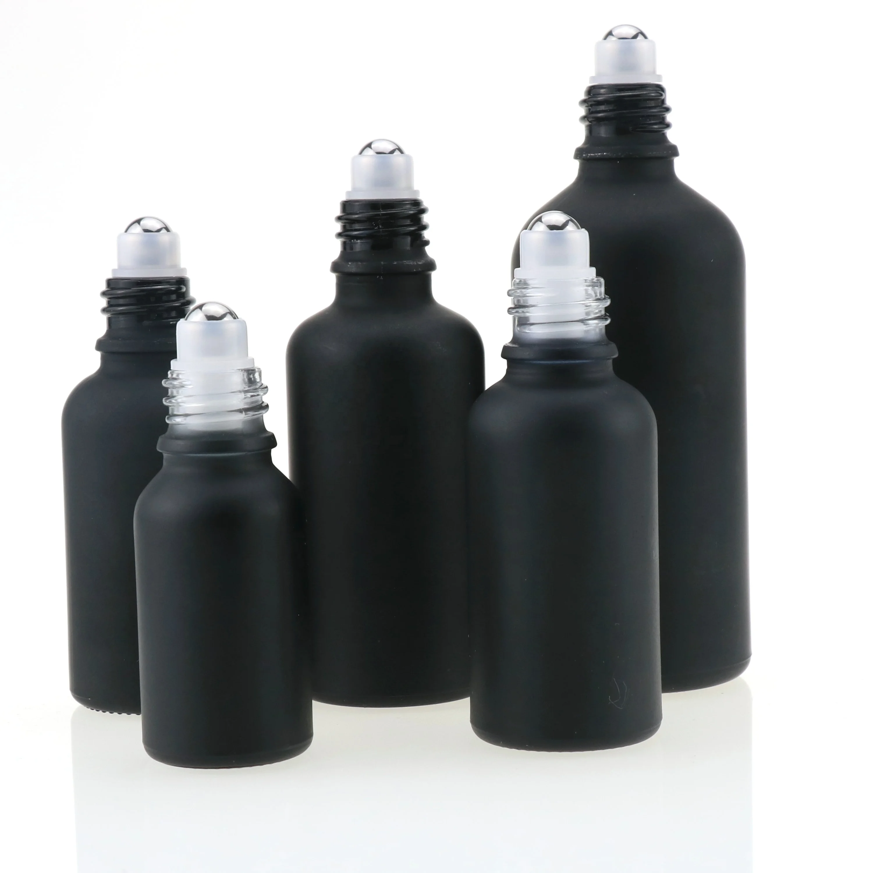 black glass bottle roller ball empty black glass essential oil roll-on bottles 15 ml roll on bottle