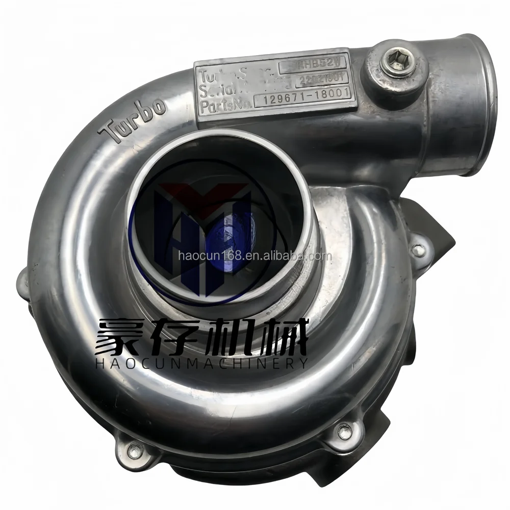 RHB52YW Turbocharger 129671-18001 New for Yanmar Marine 4JH3-TE 4JH4-HTE Construction and Excavator Machinery