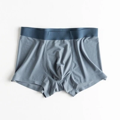 Новинка 2021, бесшовное нижнее белье из ледяного шелка, дышащие трусы-боксеры, цельные мужские боксеры