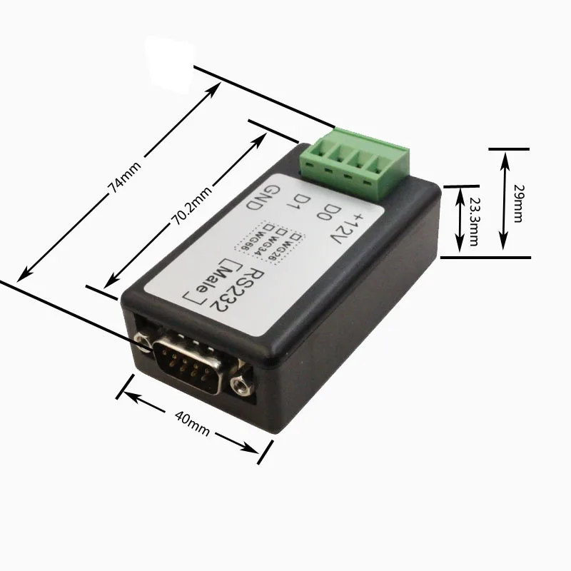 RS232 barcode scanner reader to wiegand26/34 access controller transmission communication converter for access control system