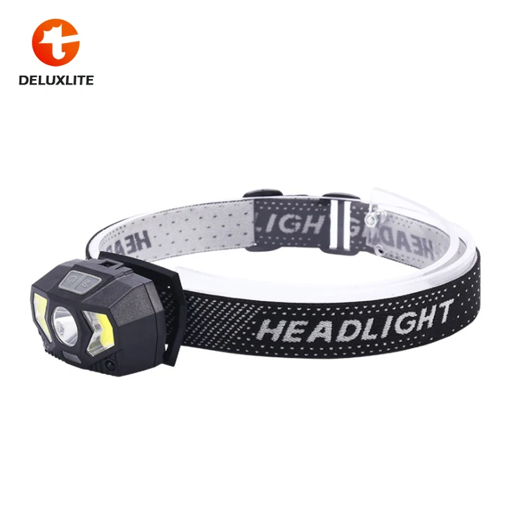 Camping Headlight Rechargeable Headlamp Mini Torch Headlamp Sensor Headlamp With Warning Light For Hiking Fishing