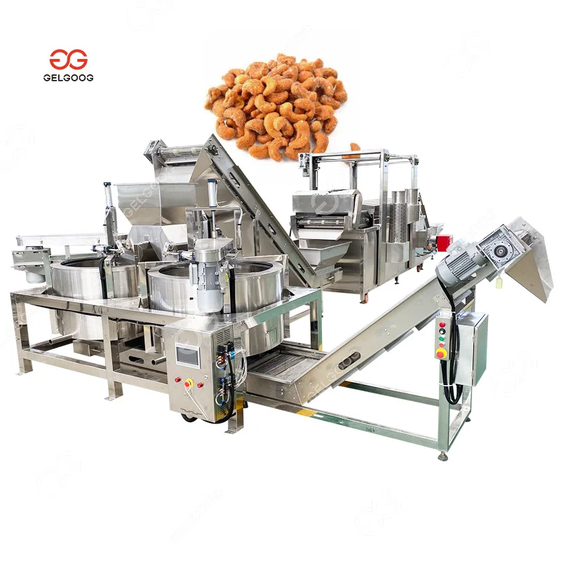 Gelgoog Industrial Automatic Nuts Fryer Production Line Sunflower Seeds Frying Machine