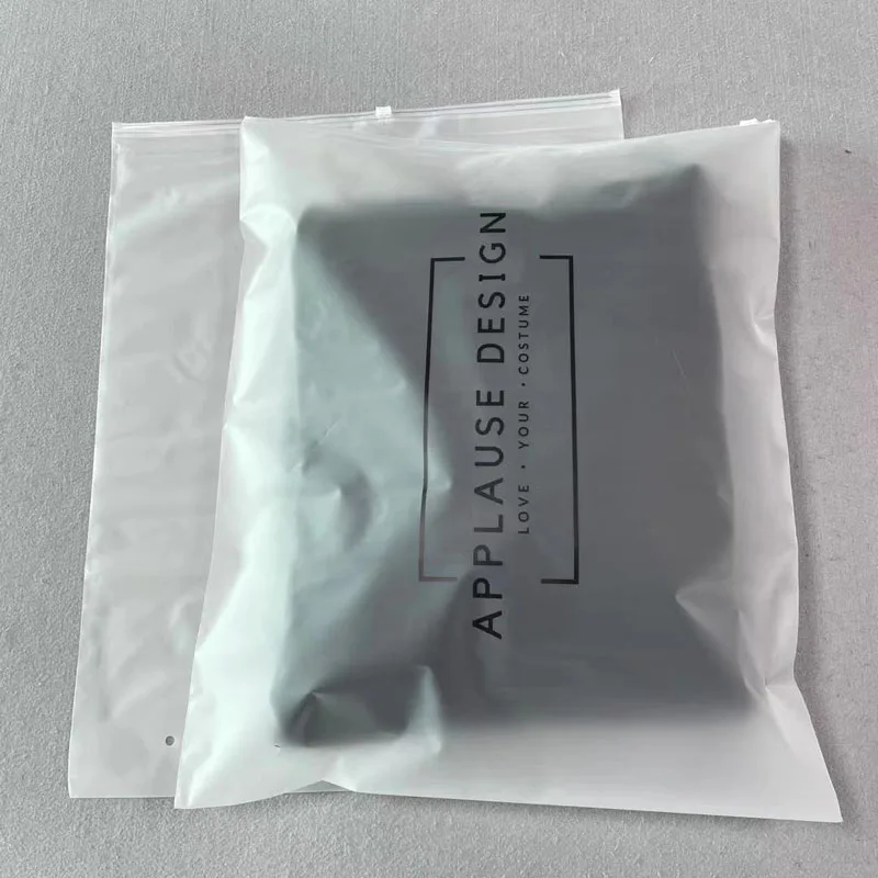 Reusable Waterproof EVA Plastic Zip Lock Swimwear Bags, Customized Print Logo T Shirt Bikini Skirt Dress Packaging Zip Lock Bags