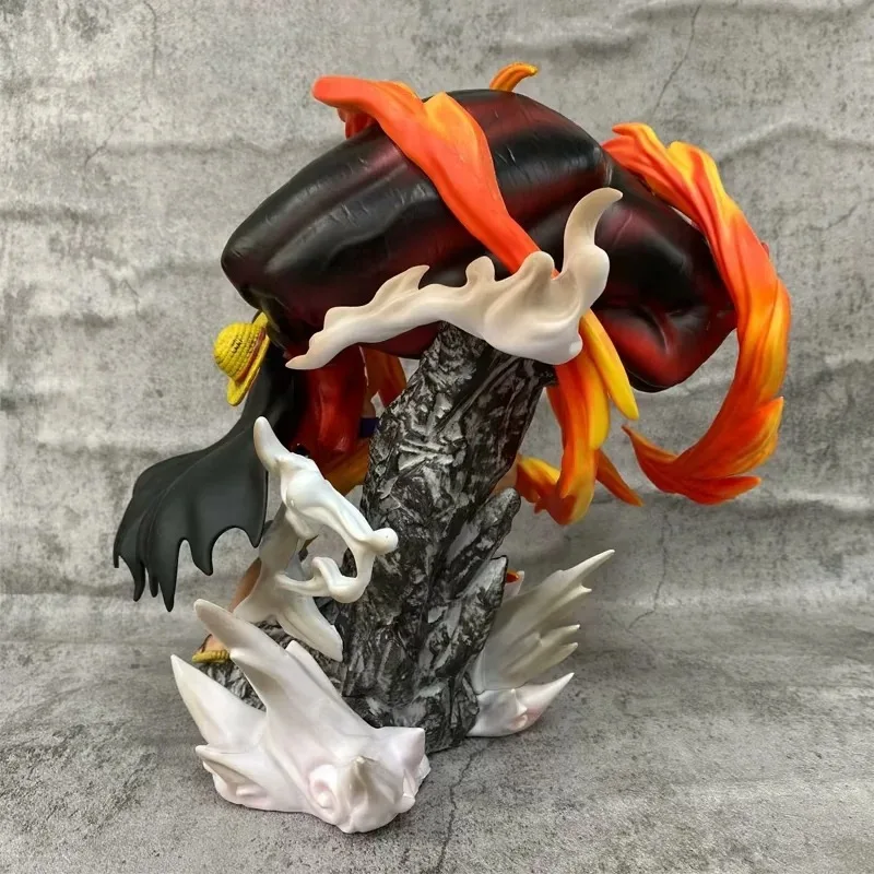 26CM Island of Ghosts Four Emperors Big Fist Fire PVC Collection Manga anime figures Luffy Joy Boy Battle stance