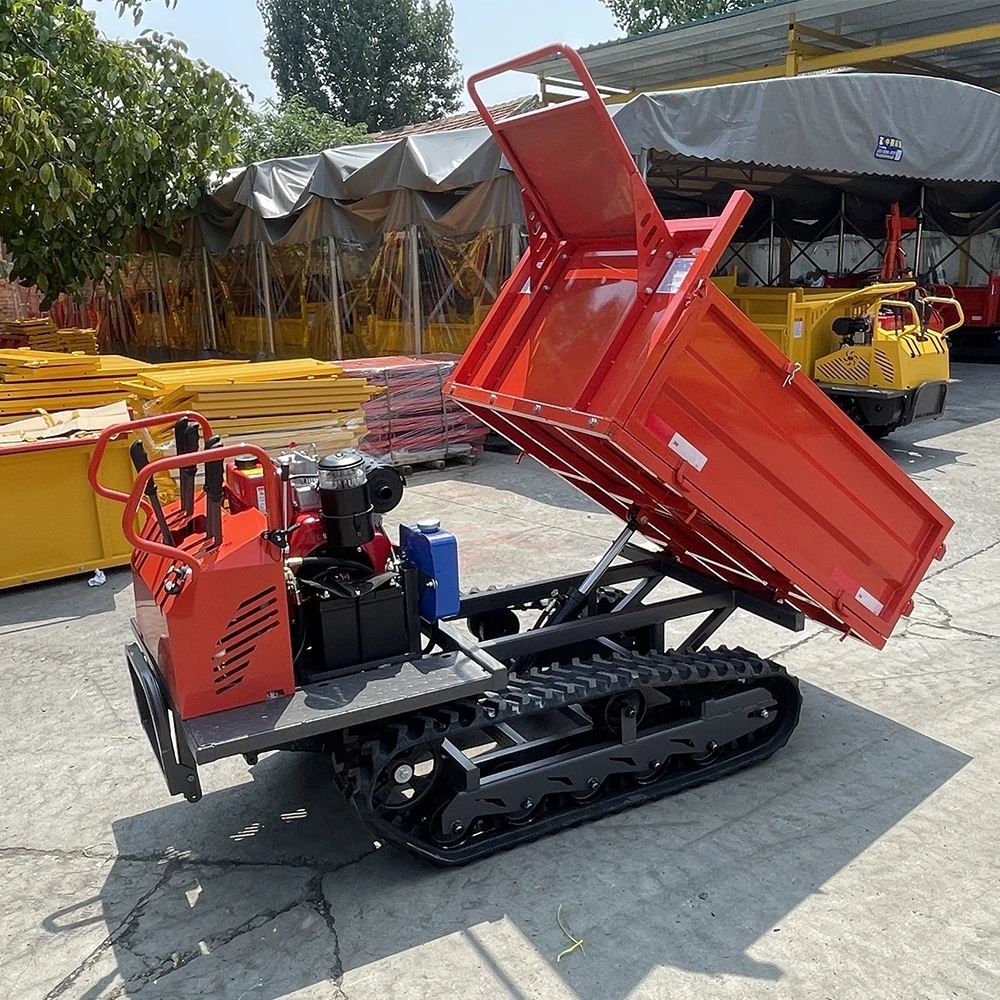 China Crawler Dumper Mini Transporter 500kg 800kg 1ton Mini Dumper 1.5 Ton