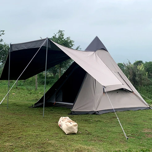 Yuangu Four-Side Corner-Shaped Wild Camping Tobacco Pipe Firewood Stove Pyramid Hot Tent Warm Shelter tent