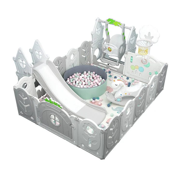 Multifunctional new design safety Kids plastic indoor play yard fence baby playpen