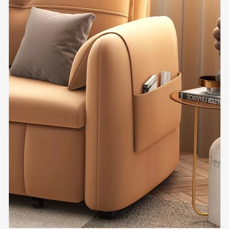 Professional Sofa Cum Beds Modern PU Surface Modern Style Living Room Furniture Sofa Bed Folding