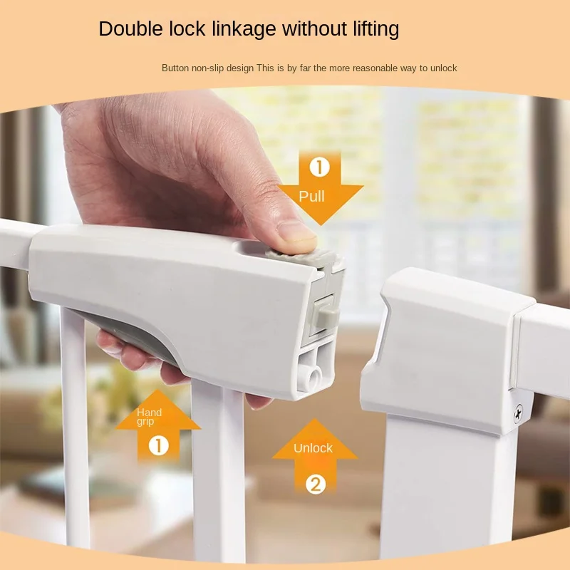 Children Pets Protective Barrier Door Baby Fence Kitchen Baffle; Stair Guardrail Durable Metal Plastic Material for Toilet Use