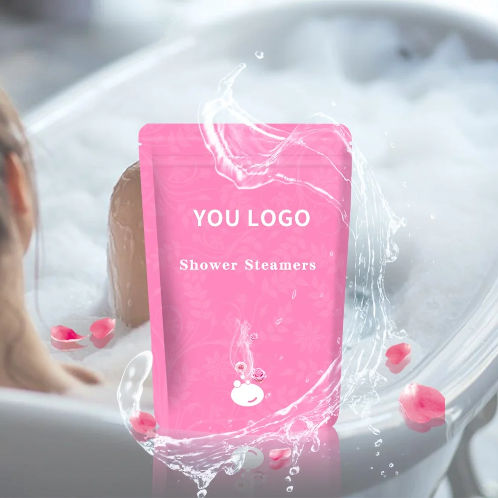 OEM Custom Shower Bombs Gift Set Organic Rose Lavender Essential Oil Aromatherapy Bath Bombs Shower Steamers