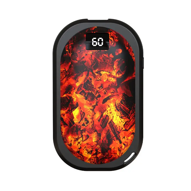 Rechargeable Mini Hand Warmer Power Bank OEM Fast Heating Portable Pocket USB 2 in 1 Hand Warmer with Digital Display