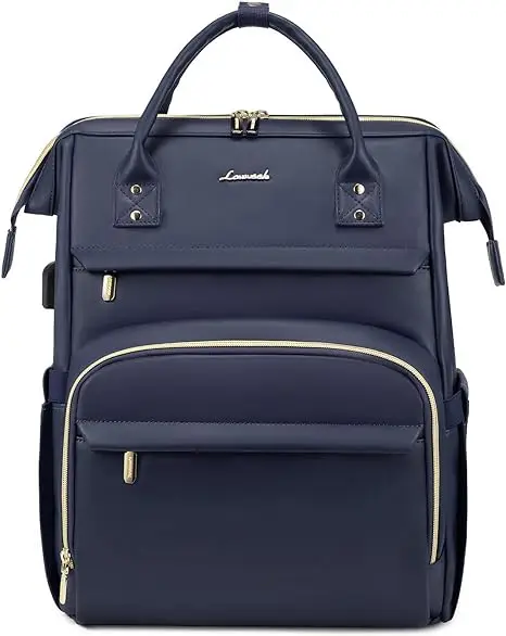 Haoen Custom Hot Sale Leather Laptop Brown Backpack for Women 15.6 Inch Computer Laptop Bag