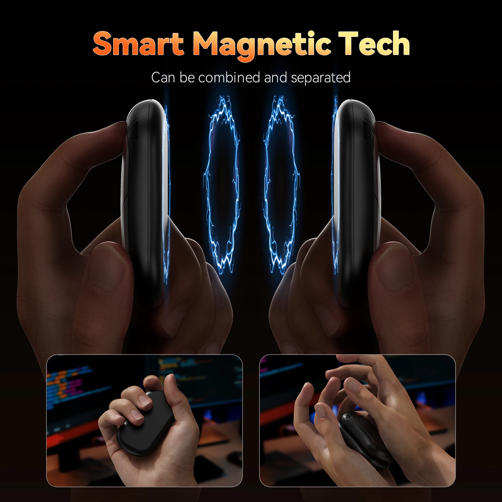 Factory Wholesale OEM 2000mAh Capacity Mini Split Magnetic 3 Heating Lvevls Type-C Charging Self Heating portable hand warmer
