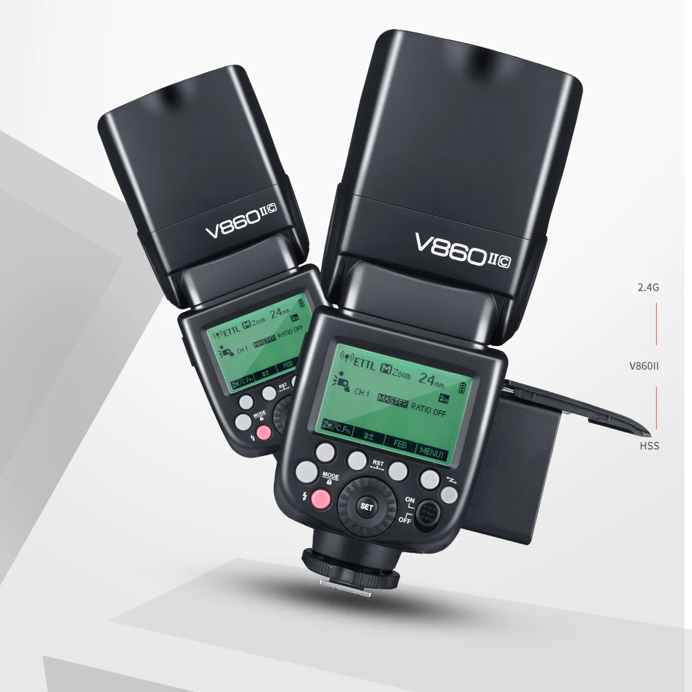 Godox V860II-C/N/S/F/O TTL HSS Flash with X2T-C/N/S/F/O Trigger for Canon Nikon Sony Fuji Olympus