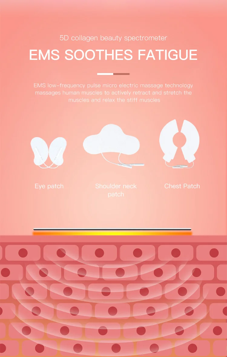 Home use 5D Collagen red light therapy UV led light for coffee skin facial SPA anti-aging red light therapy device