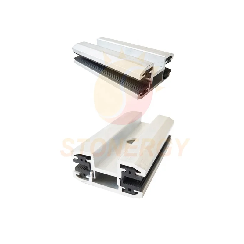 Aluminium Solar Mid End Clamps solar frameless glass panel thin film clamp Double Glass Solar Panel Clamp