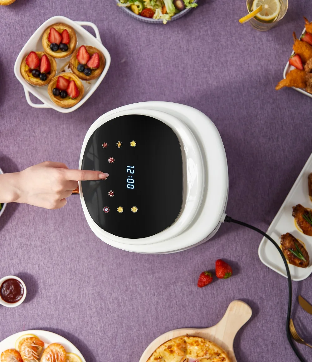 8L large capacity air fryer oven family home smart oilless health 360 degree air circulation heating air deep fryer