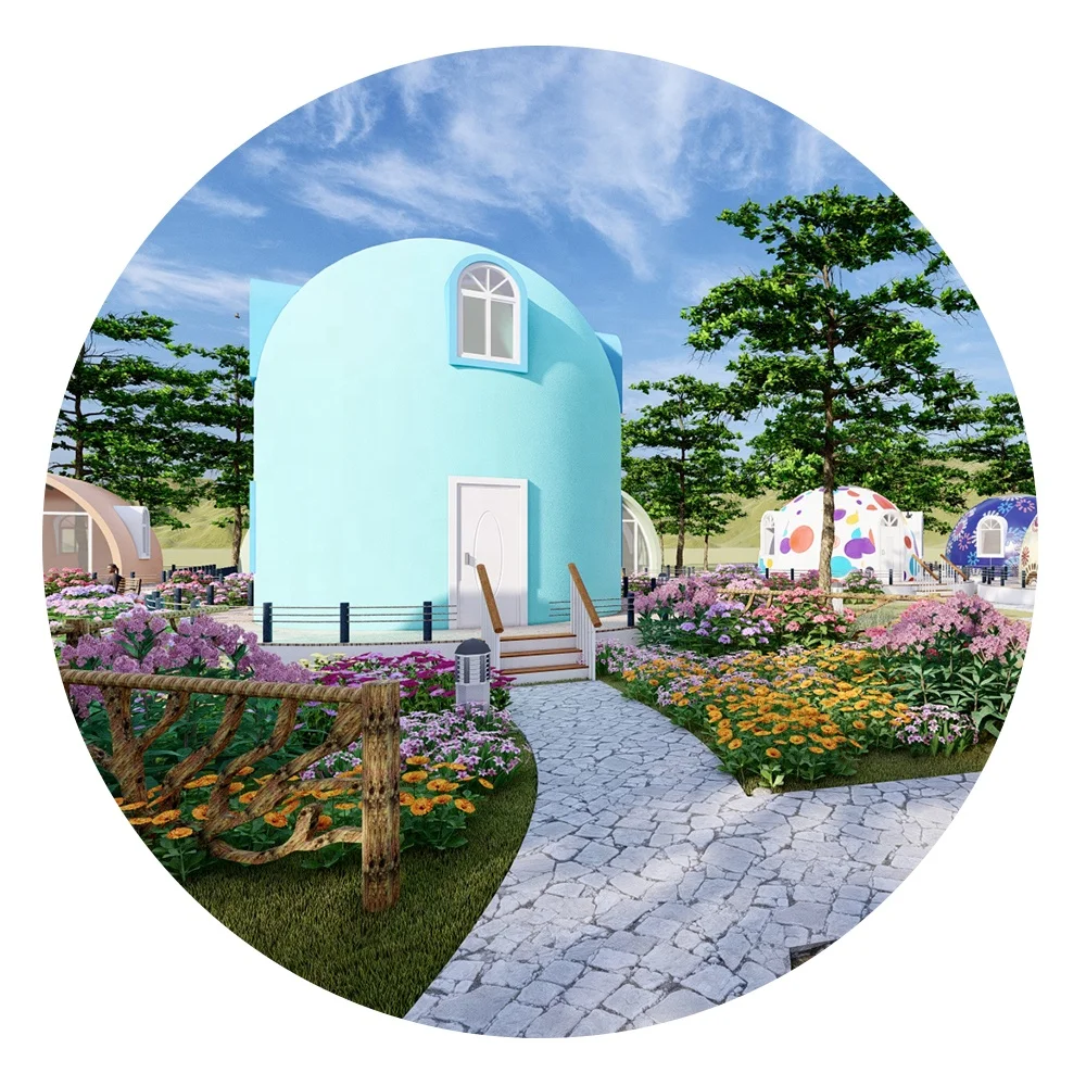 Dome house with steel structure Parent-child home stay house spherical awning room