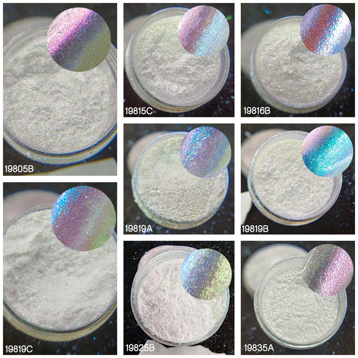 Hot Selling Chameleon Nail Dip Powder Cosmetic Chameleon Powder Pigment Sample
