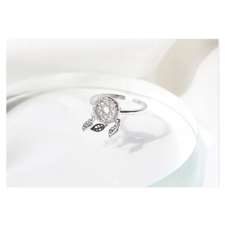 Nabest Vintage Personalized Women Jewelry Dream Catcher Charm Rings 925 Sterling Silver Leaf Tassel Rings