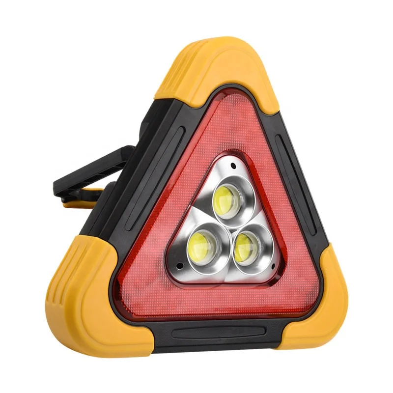 Car Emergency Rechargeable Floodlight Road Hazard LED Outdoor Warning Sign Light Triangle Emergency Light