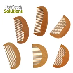 Chinese Custom Beech Pear Anti Static Tangle Small Fine Comb Wood Hair Comb Set Wooden Beard Comb Set Manufacturers