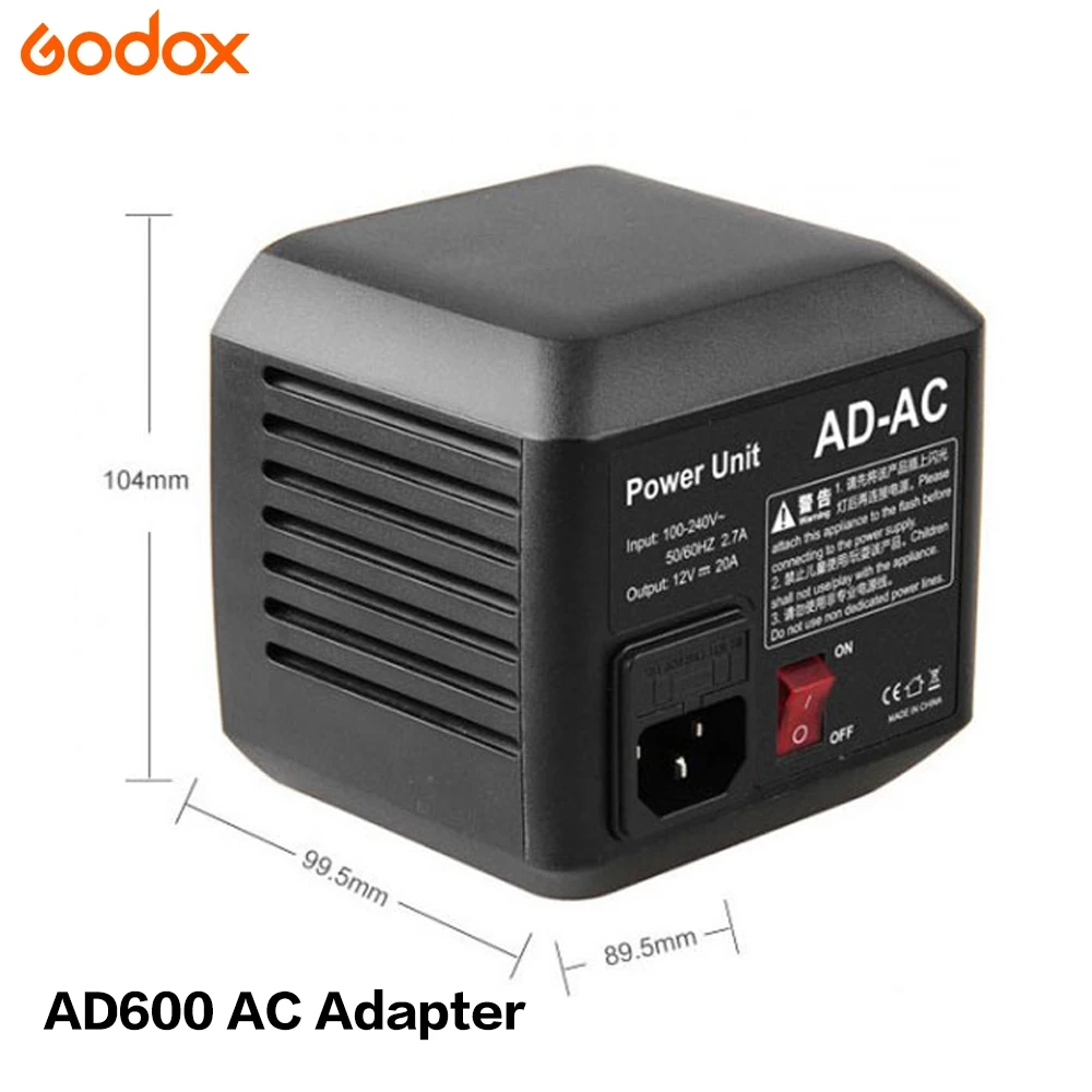 Godox Studio Accessories AD-AC AC Power Unit Source Adapter With Cable For Ad600bm Ad600 Slb60w Photo Studio Kits