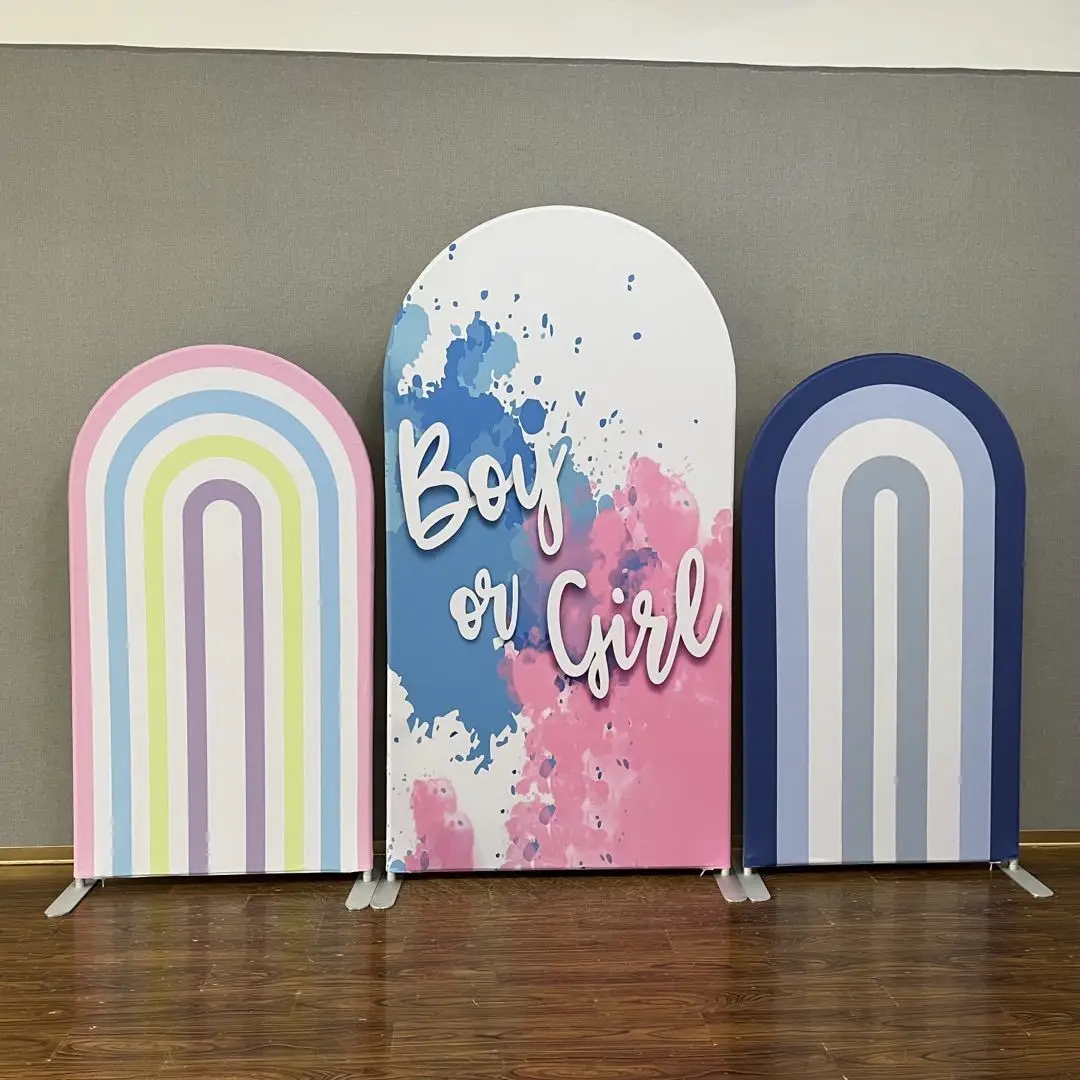 Birthday baby shower party wedding decoration background collapsible aluminum arch stand set with cover