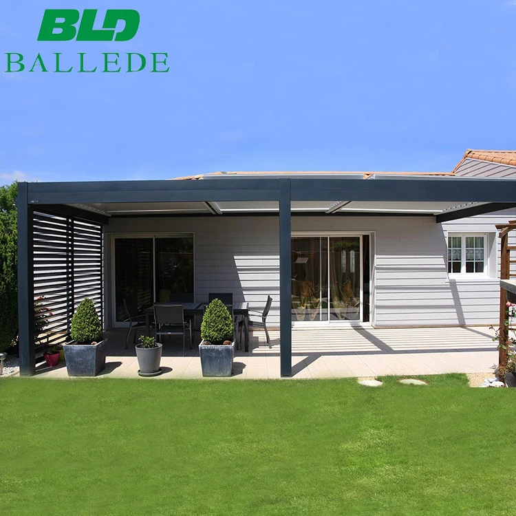 Garden Pergolas Design Automatic SPA Cover Arch Aluminium Louvered Awning Roof Patio Pavilion Pergola Tent