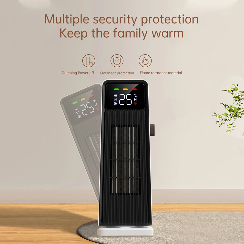 New Design Office Electric Fan Heater PTC Ceramic Portable Adjustable Temperature tower electric heater fan