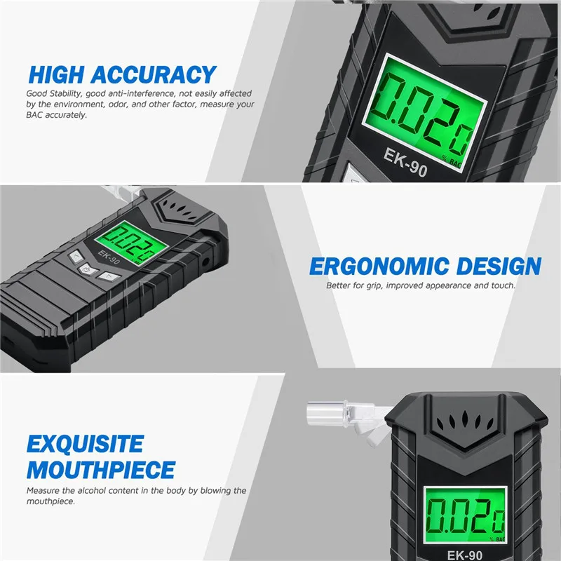 OEM ODM Portable LCD Digital Breath Alcohol Tester Alcohol Analyzer Alcohol Breathalyzer