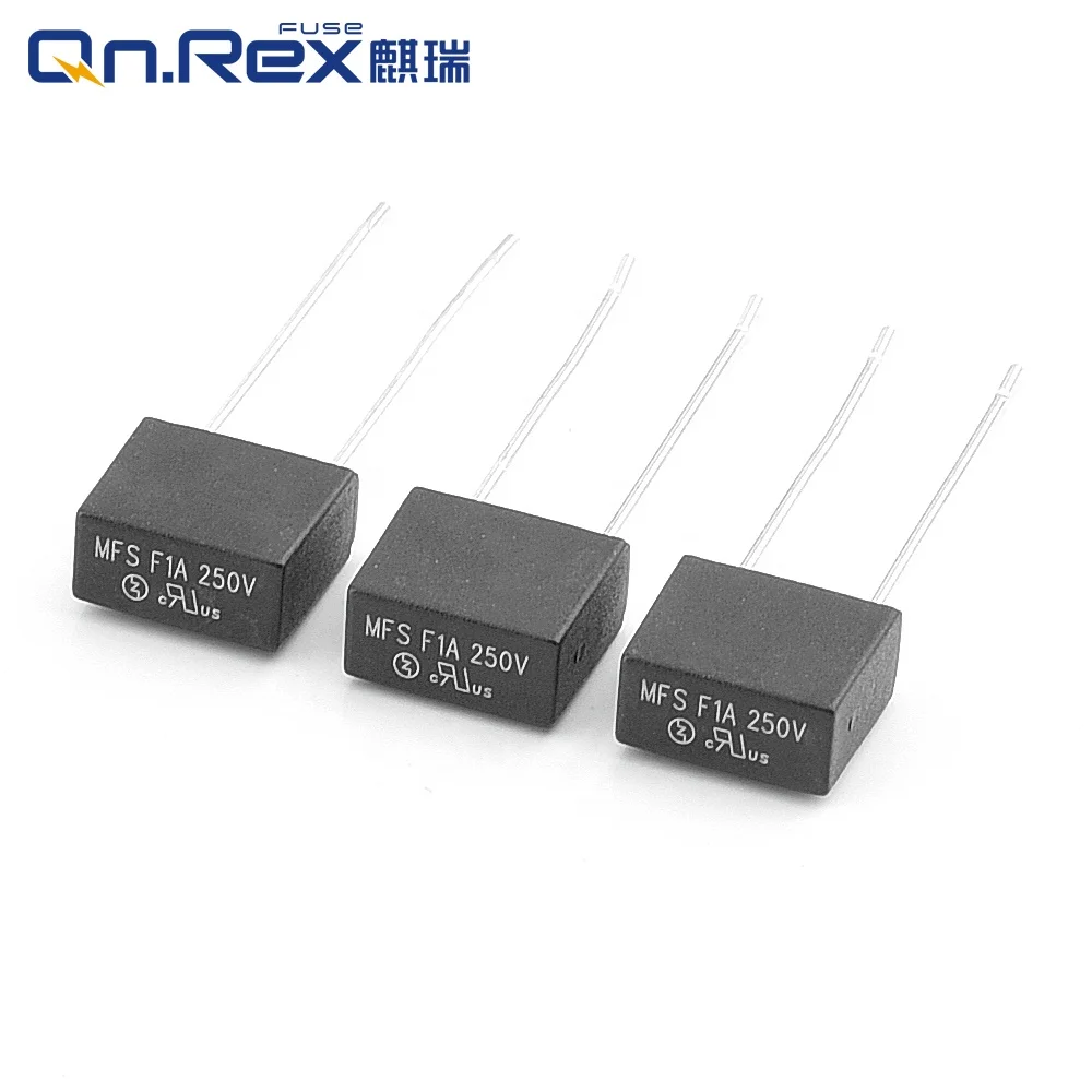 4mm MFS Series Radial Lead Square Cylinder Fast Acting Slow Acting Fast Blow Slow Blow Time Lag Subminia Micro Fuse