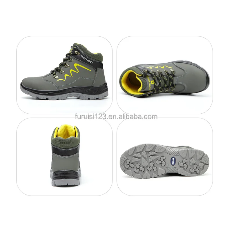 Custom water resistant Steel toe work shoes hiking men microfiber anti slip anti puncture sport sneaker work safety shoes