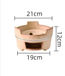 Household Old Fashioned Clay Fire Stewed Casserole Chrcoal Stove Barbecue Stove with Stainless Steel Baking Tool