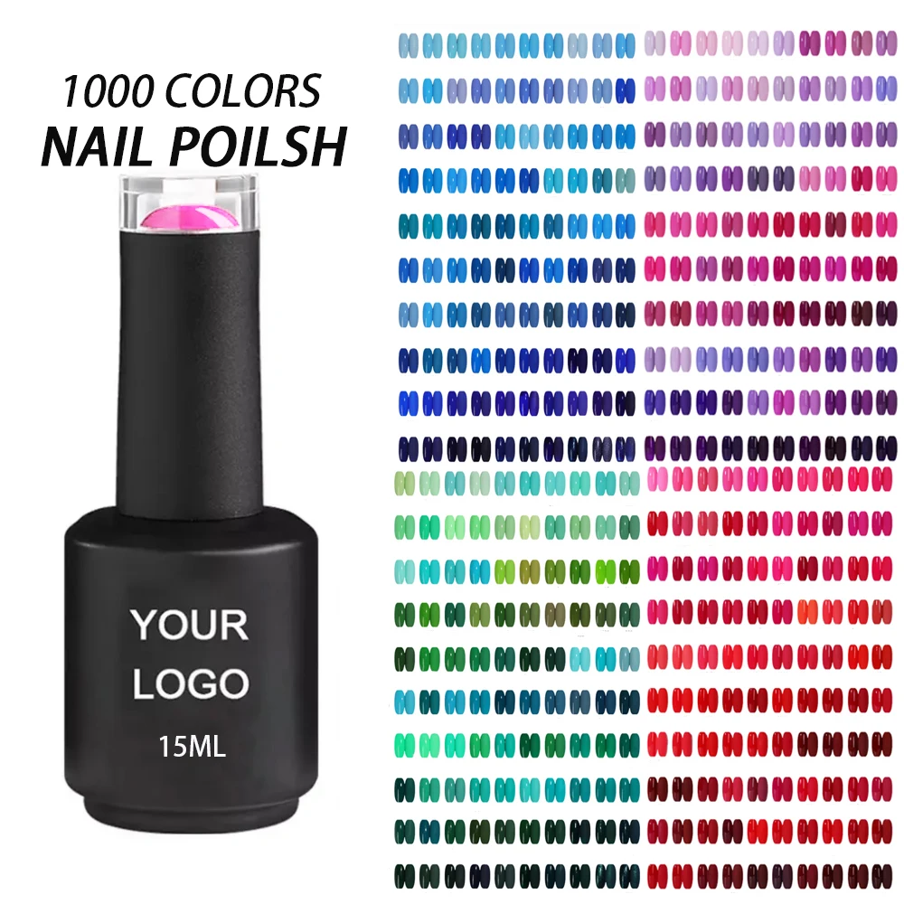 1000 Colors Private Label Custom Logo Nude Colors Uv Gel Polish 2024 New OEM Manufacturing Wholesale Soak Off Gel Nail Polish