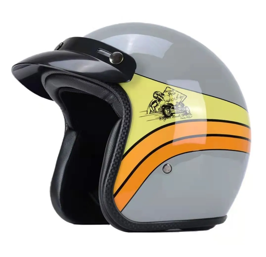 SUBO Custom COLOR and LOGO Electric scooter autobike Casco helmet DOT ECE Approval 3/4 Face motorcycle open face helmet