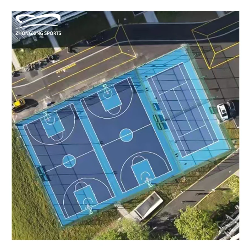 Spu Rubber Sports Flooring Basketball Table Ping Pong Court Surface High Impact Absorption Excellent Rebound Silicon Pu Material