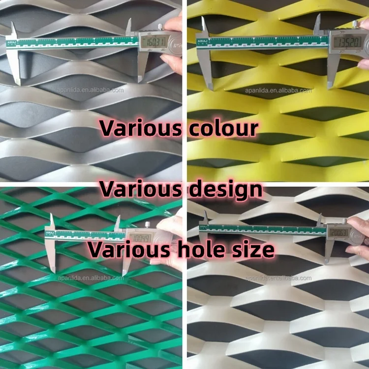 Factory Wholesale Customized Diamond Hole Aluminum Expanded Mesh Facades For Large Buildings