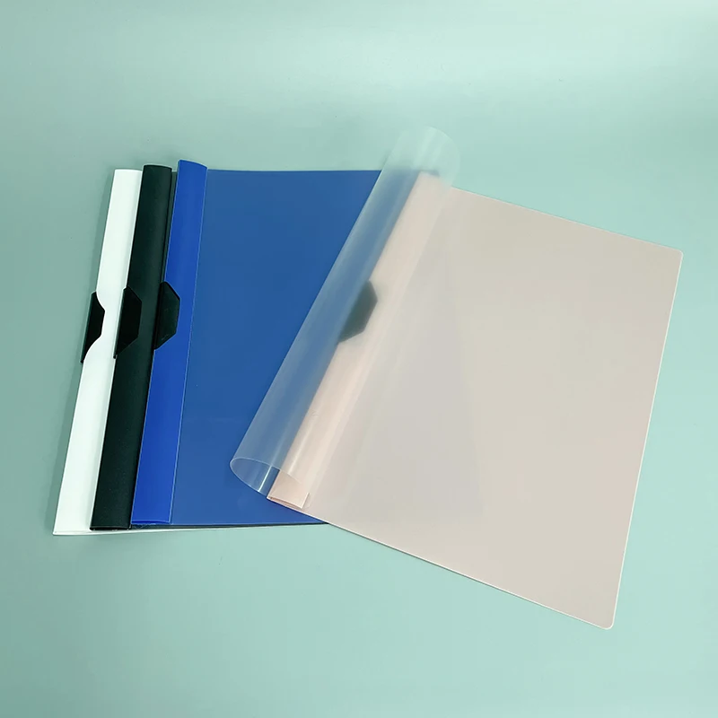 Cheap Price Colorful PP Folder Side Clip Folder Plastic Report File Folder with Swing Clip