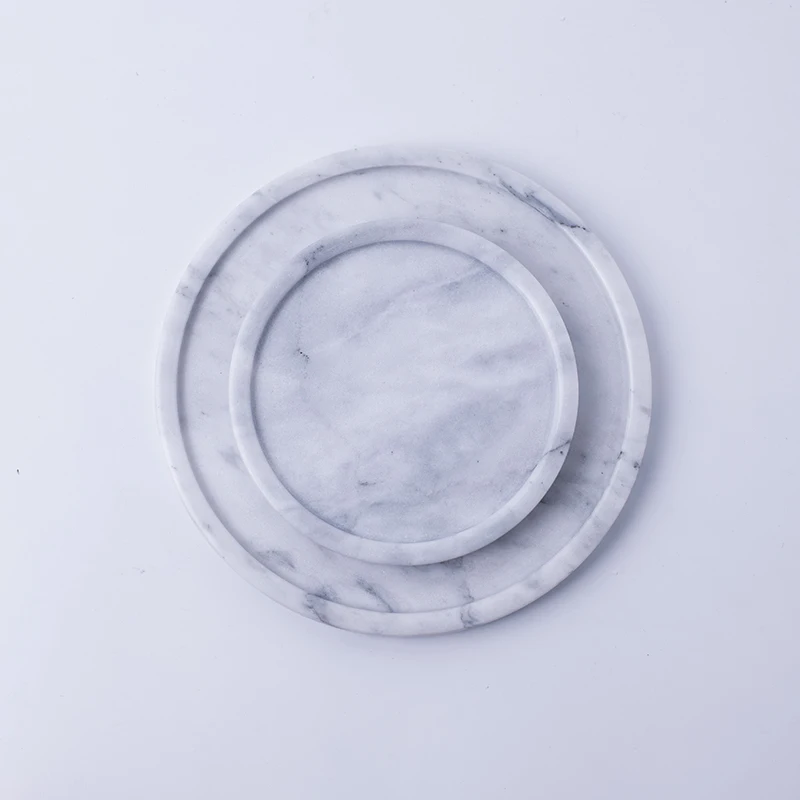 Hot sale Natural Stone  Marble Dining Plates Sets for Home Decor