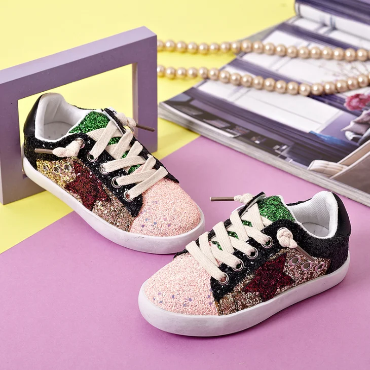 
YY10335S 2021 Newest toddler baby children fashion glitter colorful boys girls sneakers shoes 