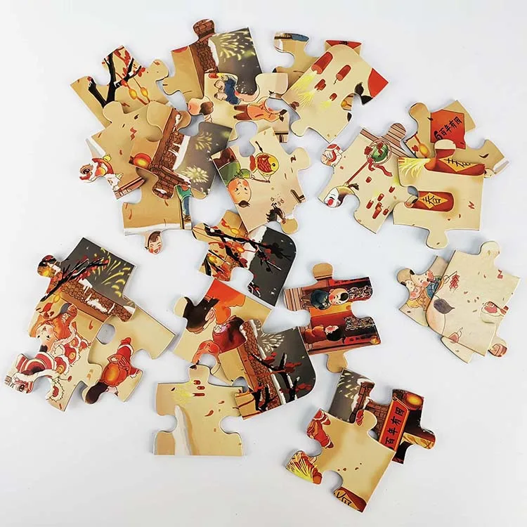 Пользовательские мультфильм книги по искусству бумага дети маленький 2d головоломки
