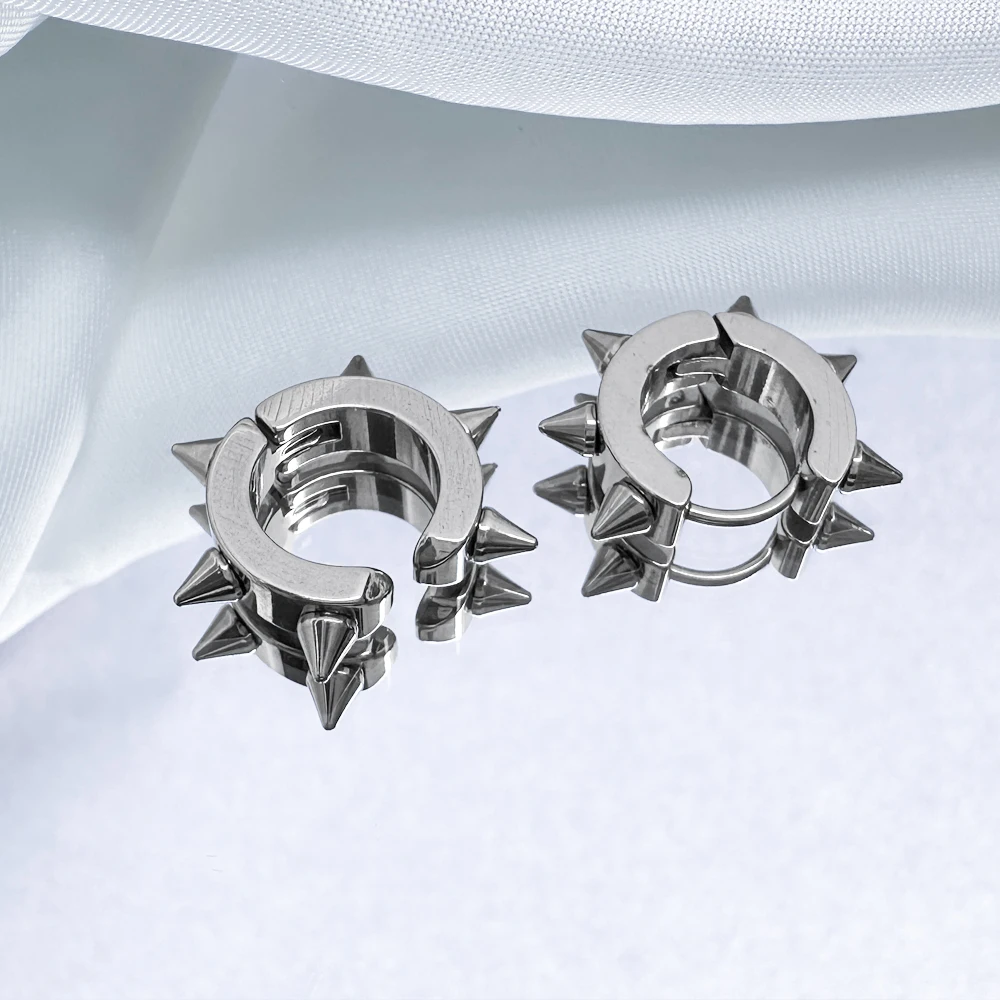 High Quality Stainless Steel Fashion U shape Spike Tragus Earring Helix Cartilage Man Ear Stud Piercing Jewelry