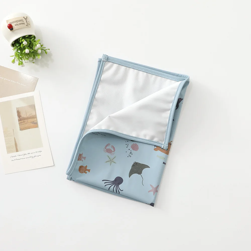 Soft PU Waterproof Baby Diaper Mat 90*70cm Washable Newborn Urine Pad Changing Pad Liners Reusable Picnic Travel Mats