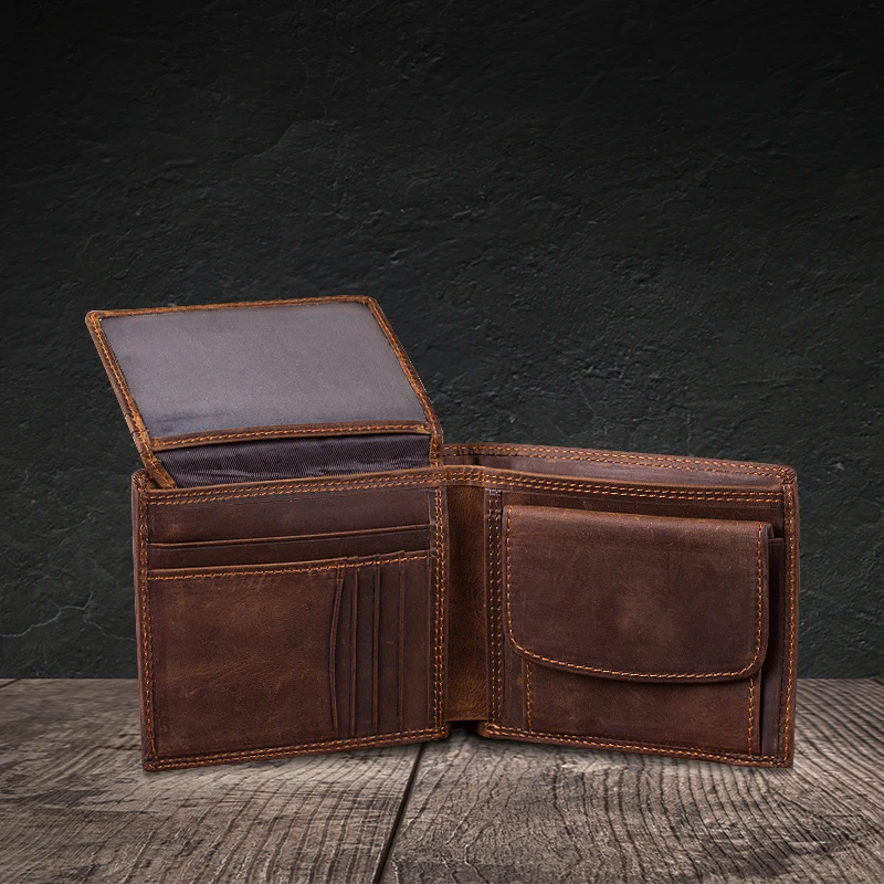 Crazy Deal portefeuille wallet men men wallets leather genuine crazy horse leather wallet